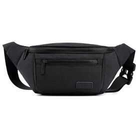 Logotipo personalizado impermeable viaje negro Fanny Pack cintura bolsa