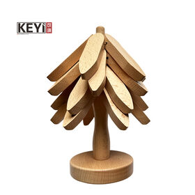 Sous-verres en Bois en Forme d'Arbre avec Support, Porte-gobelets en Bois Résistant à la Chaleur pour le Rangement à Domicile