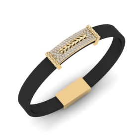 COLORFUL BLING Men's Leather & Stainless Steel Cross Cuff Bangle - Magnetic Clasp Faith Bracelet - View #8