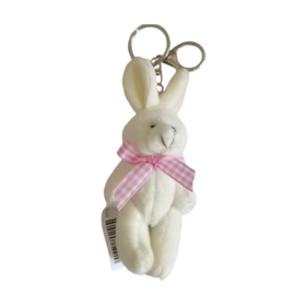 Lapin 100% polyester avec porte-clés nœud papillon