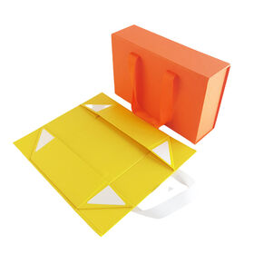 High-End Cardboard Folding Packaging Magnetic box Closure Purple Flat Foldable Paper Gift Boxes