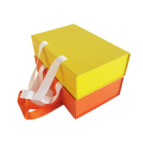Customized Luxury Cardboard Flip Packaging Box, Foldable Paper Box, Clothing and Shoe Large Gift Box