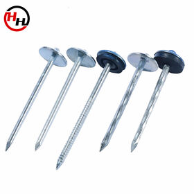 Henghui Steel ! BWG 10 Zinc Plated Umbrella Head Smooth/Twisted Shank 9G 12G Roof Nails Galvanized Corrugated Roofing Nails