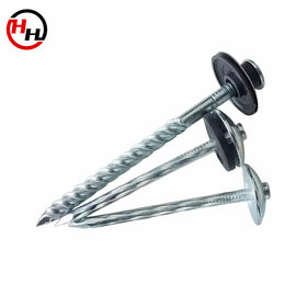Henghui Steel ! Bwg9 1" 1 1/4" 2" Galvanized Umbrella Head Smooth Twist Sprial Roofing Nails 16 Boxes Per Carton for Dubai