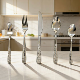 Luxury Stainless Steel Heavy Flatware Thick Handle Cutlery Set Wedding Silverware Gift Set