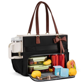 Bolsa Térmica Isolada para Almoço, Grande Capacidade, com Compartimento para Laptop, Ideal para Trabalho, Negócios, Enfermagem, Bolsa Multifuncional Elegante