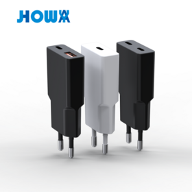 Chargeur mural USB-C de voyage à port unique PD20W Prise UE 20W Adaptateur de chargeur de téléphone portable intelligent et portable