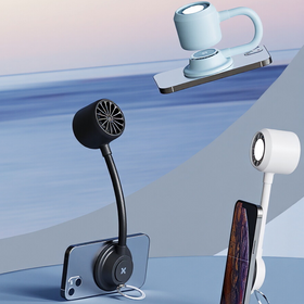 Portable Magnetic Fan for Home office travel , 3 Speeds Mini Fan with Night light , Flexible Angle Adjustment and Phone Ring
