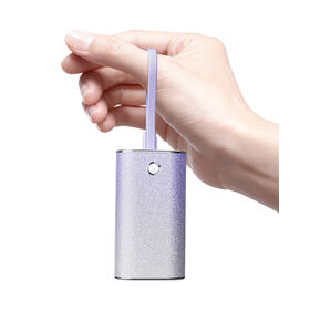 Powerbank im Diamantmuster, 10000mAh, modisches tragbares Ladegerät mit integriertem Kabel, 22,5W Schnellladung, stilvolles und niedliches Design
