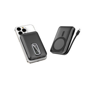 Tragbares Ladegerät, Ultraschlankes 45W-Schnellladen mit integriertem USB-C-Kabel, Flugsichere 10000mAh PD Powerbank, Reise