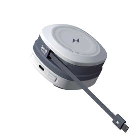 Magnetische kabellose Powerbank, 10000mAh 35W tragbares Ladegerät mit 2 eingebauten Kabeln, magnetischer Akku unverzichtbar für Reisen