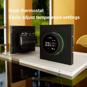 Smart Thermostat direkt vom Hersteller 2025 mit Tuya APP Steuerung, Drehknopf, AC 110-240V, Rs485 Modbus - Temperaturregler für Fan-Coil-Einheiten (FCU)