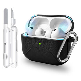 Luxury Leather Case for AirPods Pro 3 Protective Cover Leather Earphone Case for AirPods 4/3/2 Wireless Earphone Protective Case