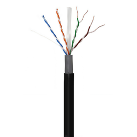 كابل Cat6 إيثرنت خارجي بكميات كبيرة LAN بطول 152/305 متر 23AWG UTP/FTP دفن مباشر صلب CCA غلاف PVC و PE