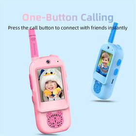2inch Kids Video Walkie-Talkie 2-Way 1500FT Range Cool Voice Effects for 3 to 12 Years Old for Christmas Birthday Outdoor