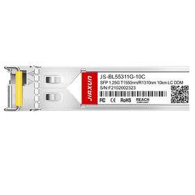JIAXUN JS-BL55311G-10C Transceptor SFP BIDI de 1.25Gbps, Monomodo, Alcance de 10km, 1550nm
