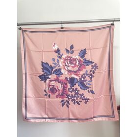 100% polyester Customized Stylish Floral Digital Printed Scarf in pink Colors polyester Scarf