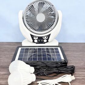 Ventilateur Solaire Portable 6 Pouces - Mini Ventilateur Électrique de Refroidissement à Haute Vitesse pour la Maison