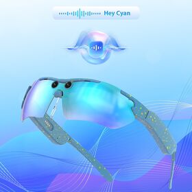 8MP AI-Sport-Smart-Brille für den Außenbereich mit integriertem Diktiergerät, Kamerabrille mit Anti-Shake-Algorithmus, unterstützt Musikwiedergabe