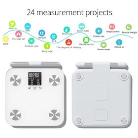 ميزان تحليل الصحة بـ 8 أقطاب كهربائية وشاشة لمراقبة دهون الجسم مع مزامنة التطبيق، 250 كجم - مقاييس صحية شاملة لتكوين الجسم