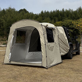 SUV-Zelt, wasserdichtes und winddichtes Heckklappen-Autozelt für 2 Personen mit Moskitonetz, rechteckiges Autozelt für Familiencamping