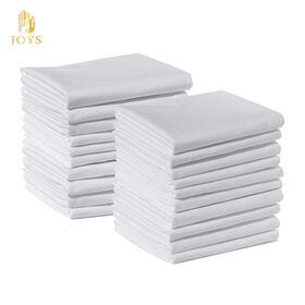 Hotel Grade White Poly Cotton Percale Bed Sheets Flat Quality Bed linen