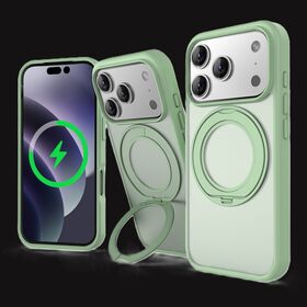 Soonleader Luxuriöse magnetische Handyhülle für iPhone 17 Pro Max mit Hautgefühl, TPU, PC, Hartschalen-Handyhülle, matte, gefrostete Ständerhüllen