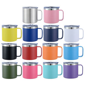 12Oz Travel Coffee Mug with Handle, 304 Stainless Steel Vacuum Insulated Tumbler for Hot & Cold Drinks