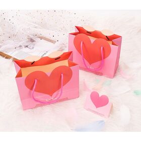 Heart-Shaped Paper Handbag Cosmetic Bag Jewelry Handbag Souvenir Gift Bag