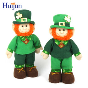 Wholesale Irish St Patrick's Day Popular Custom Cartoon Dolls for Kids Gifts Decoration Leprechaun Doll