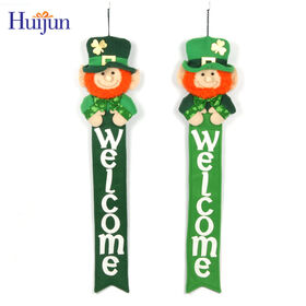 Hot Selling Fleece Leprechaun Hanging Banner Ornament Irish Decor Festival St. Patrick's Day Supplies