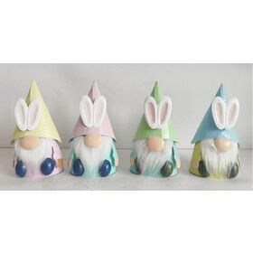 OEM تمثال غنوم معدني على شكل أيل، تمثال كرتوني حديدي لسطح الطاولة، طقم هدايا موسمية للعطلات لتزيين عيد الميلاد