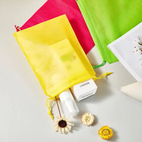 Sac à Cordon de Serrage pour Chaussures et Vêtements en Tissu Non Tissé Laminé avec LOGO Imprimé et Poche, Ensemble d'Emballage de Stockage Personnalisé