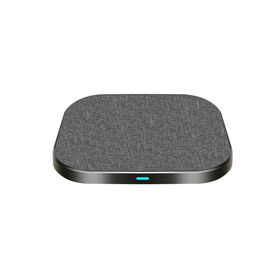Kabelloses 15W-Schnellladepad mit Stoffoberfläche für den Schreibtisch für iPhone - Qi-Ladegerät