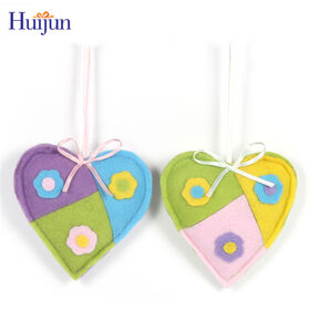 Xmas Cloth Heart Shaped Ornaments Pendent for Christmas Tree Hanging Decoration Supplies