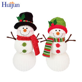 Custom 10 Inch Lovely Foam Plush Snowman Doll Toy Xmas Decoration Christmas Gift