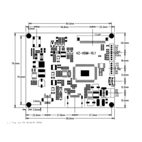 10.1" Industrial IPS TFT LCD Module, 1024x600 Resolution, HDMI VGA Interface, 1000nit High Brightness, Enhanced Viewing Angle