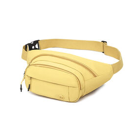 Moda portátil logotipo personalizado bandolera bolsa de deporte de color sólido bolsas de deporte al aire libre bolsa de nylon Fanny Pack cintura bolsas