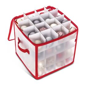 Kotak Penyimpanan Bola Natal 64 Grid, Organizer Desktop, PP Tahan Air, Kotak Penyimpanan Dekorasi Natal