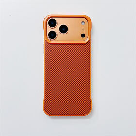Hard Cover 360 Half-Pack Frameless Carbon Fiber Texture Animal Compatible for iPhone 17 Pro Max 16 Pro Magnetic Case