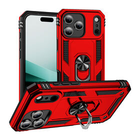 For iPhone 17 Pro Case 360 Degree Rotated Ring Kickstand Mobile Phone Case Magnet Shockproof Protective Cover Bumper