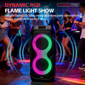 Altavoz Bluetooth RGB al por mayor PT602 Microlab OEM/ODM - Altavoz inalámbrico para fiestas