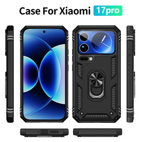 360 Degree Rotation Ring Holder Kickstand Case Cover for Xiaomi 17 Pro 17 Ultra 17 Pro Max Full Protective Armor Back Cover Case