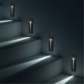 Custom waterproof IP65 Aluminum LED Riser Step lights , wall floor recessed lights black Landscape Stair Lights,for garden outdoor