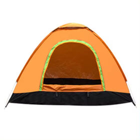Precio al por mayor acampar al aire libre sombrilla tiro de mano protección solar tienda de una sola persona sola puerta recubierto de plata fabricación de la tienda