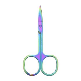 High Quality Rainbow Stainless Steel Eyebrow Scissors Hairdressing Nose Hair Trim Cosmetic Tools Professional Makeup Scissors
