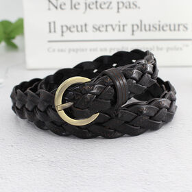 Sell like hot cakes Custom Cheap Price Hot seller braided genuine leather Women's Belt Leather Belts For Ladies