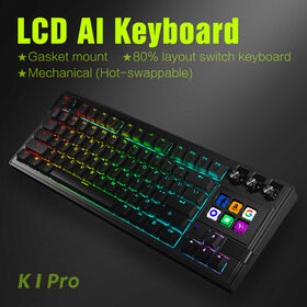 MNUO K1-Pro Teclado LCD AI de 78 Teclas | 6 Teclas Editáveis + 3 Botões | Compatível com Win/Mac