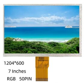 شاشة LCD مقاس 7 بوصات، واجهة RGB ذات 50 سنًا، شاشة IPS، شاشة صناعية تعمل باللمس