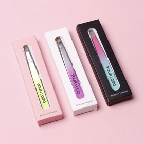 Professional Stainless Steel Tweezers for Eyebrows - Great Precision for Facial Hair, Splinter and Ingrown Hair Removal